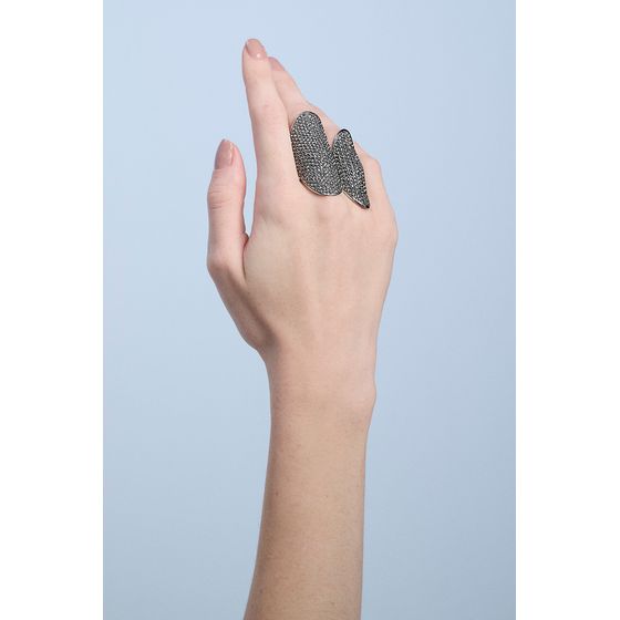 Kit de Aneis Mel Strass Classics  Prata Boho